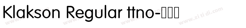 Klakson Regular ttno字体转换
